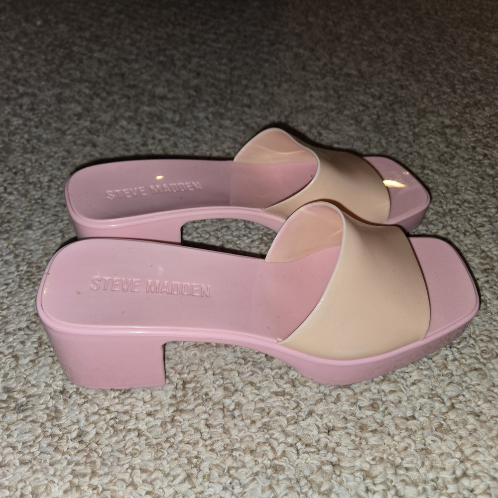 Steve Madden Pink Slide Sandals